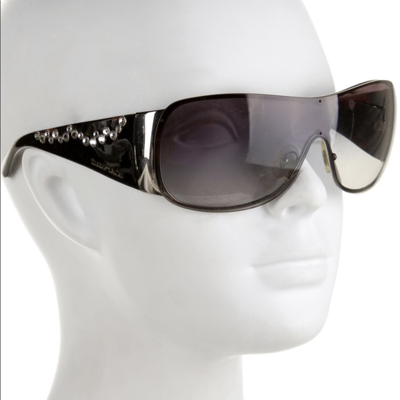 TIFFANY & CO Embellished Black Shield Sunglasses - Picture 6 of 10